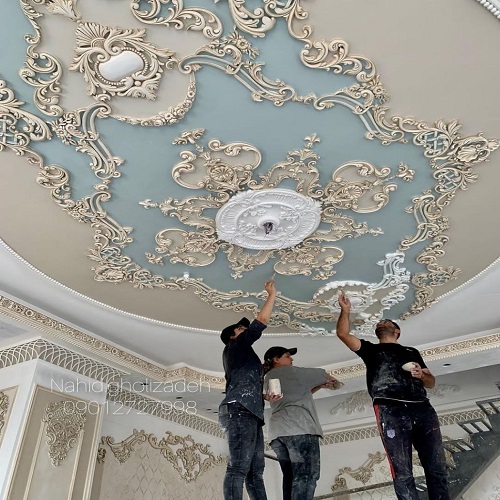 گچبری مدرن سقف پذیرایی