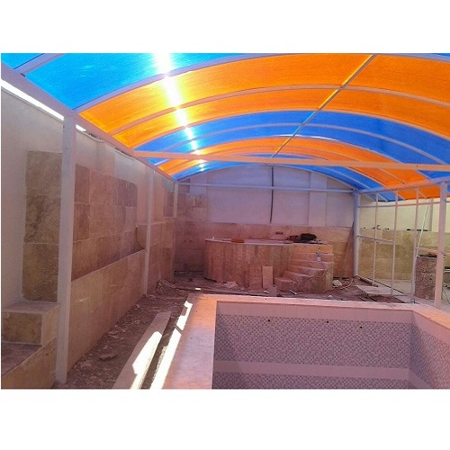 اجرای سقف استخر با پلی کربنات