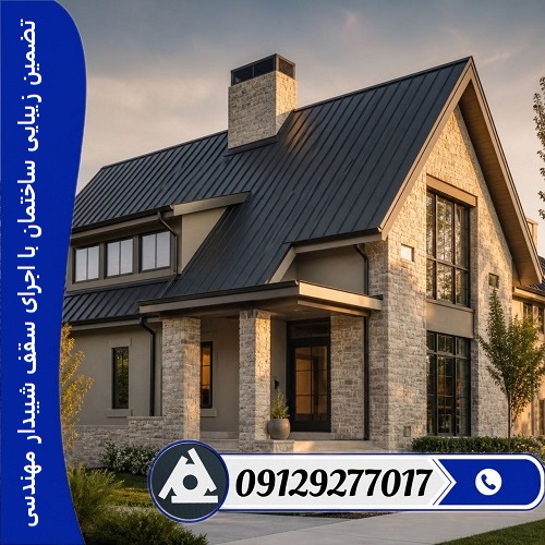 تضمین زیبایی ساختمان با اجرای سقف‌ شیبدار مهندسی